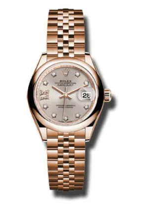 Rolex Lady Datejust 28 Sundust Dial 18K Pink Gold Jubilee Bracelet Automatic Watch 279165SNRDJ