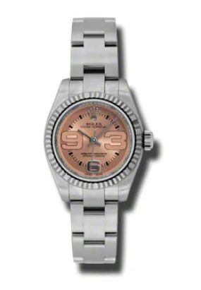 Rolex Lady Oyster Perpetual 26 Pink Dial Stainless Steel Oyster Bracelet Automatic Watch 176234P369O