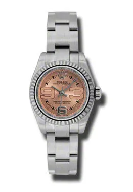 Rolex Lady Oyster Perpetual 26 Pink Dial Stainless Steel Oyster Bracelet Automatic Watch 176234P369O