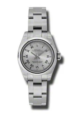 Rolex Lady Oyster Perpetual 26 Rhodium Dial Stainless Steel Oyster Bracelet Automatic Watch 176200RRO