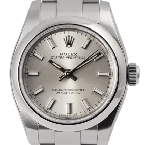 Rolex Oyster Perpetual 26 Steel Silver/Index 176200