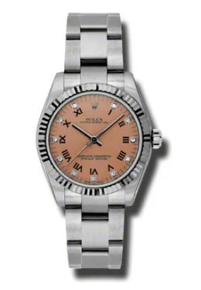 Rolex Oyster Perpetual 31 mm Pink Dial Stainless Steel Bracelet Automatic Ladies Watch 177234PRDO