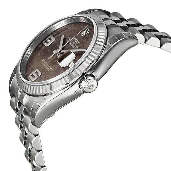 Rolex Oyster Perpetual 36 mm Bronze Dial Stainless Steel Jubilee Bracelet Automatic Ladies Watch 116234BRAFJ