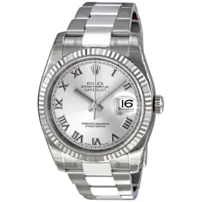 Rolex Oyster Perpetual 36 mm Rhodium Dial Stainless Steel Bracelet Automatic Men's Watch RRO 116234