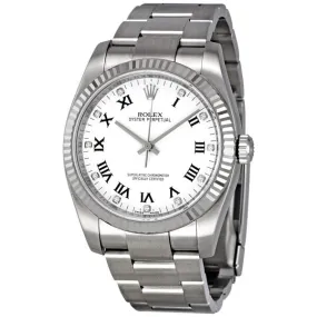 Rolex Oyster Perpetual 36 mm White Dial Stainless Steel Bracelet Automatic Men's Watch 116034WDO