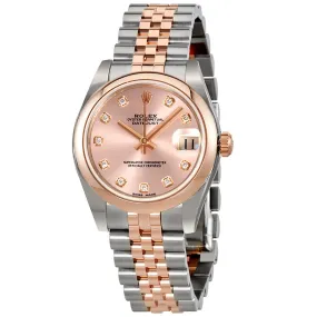 Rolex Oyster Perpetual Datejust 31 Pink Diamond Dial Ladies Two Tone Jubilee Watch 178241PDJ