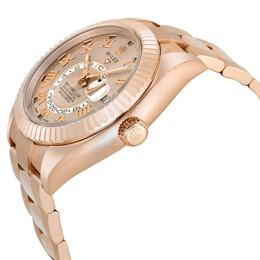 Rolex Sky Dweller Sundust Dial 18kt Everose Gold Men's Watch 326935