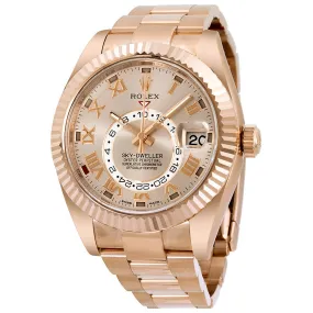 Rolex Sky Dweller Sundust Dial 18kt Everose Gold Men's Watch 326935