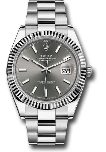 Rolex Steel and White Gold Rolesor Datejust 41mm Watch 126334 dkrio
