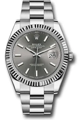 Rolex Steel and White Gold Rolesor Datejust 41mm Watch 126334 dkrio