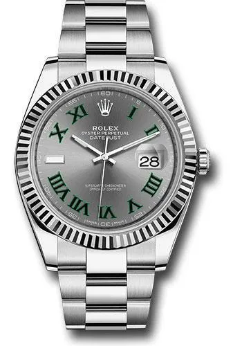 Rolex Steel and White Gold Rolesor Datejust 41mm Watch 126334 slgro