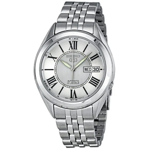 Seiko 5 Automatic White Dial Stainless Steel Men's Watch SNKL29