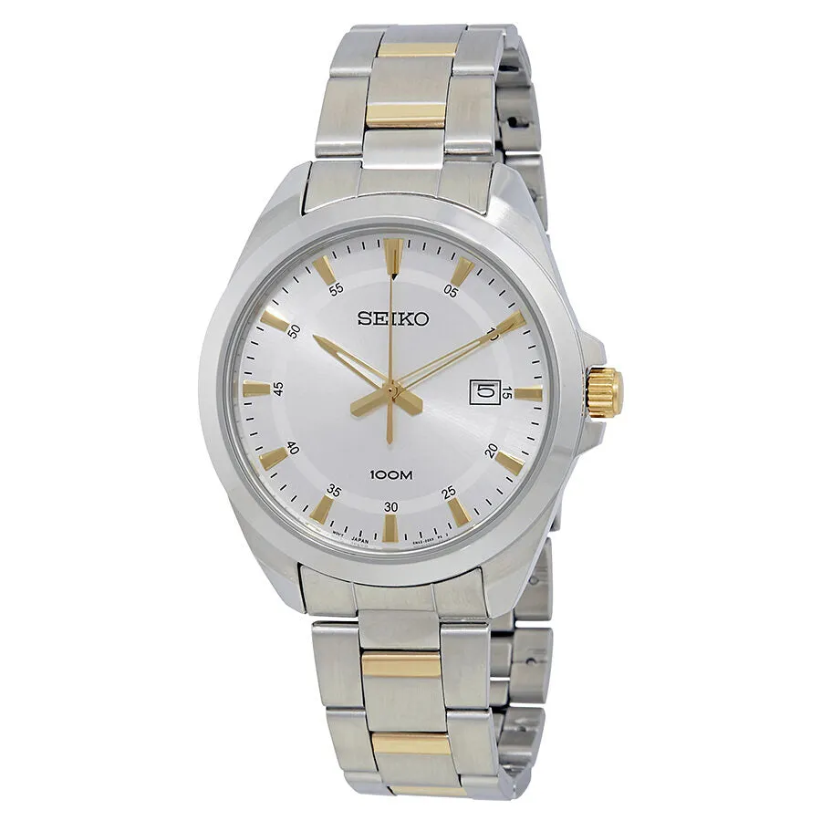 Seiko Silver Dial Two-tone Men's Watch SUR211