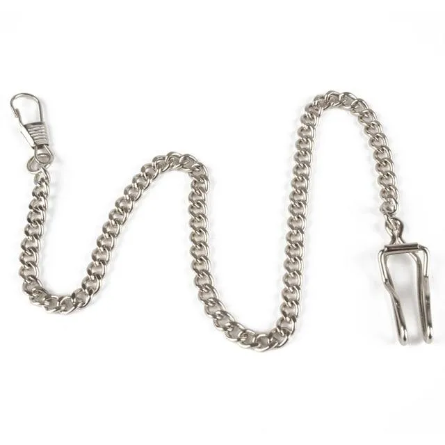 Silver Glass Front Mechanical Hand Wind Pocket Watch