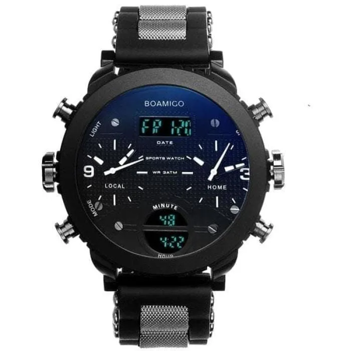 Sports Watches 3 Time Zone Military