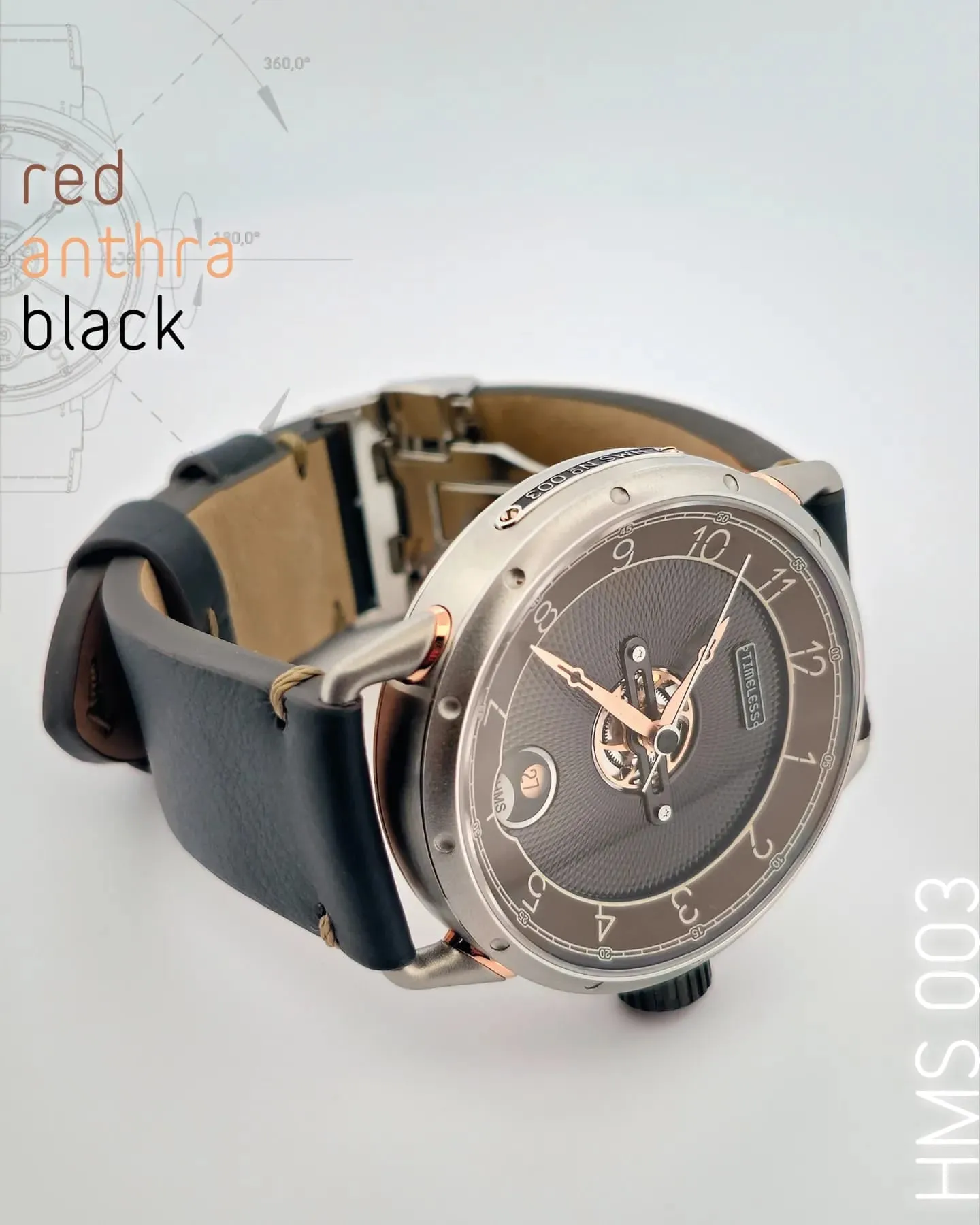 TIMELESS HMS 003 BROWN ANTRACITE DIAL