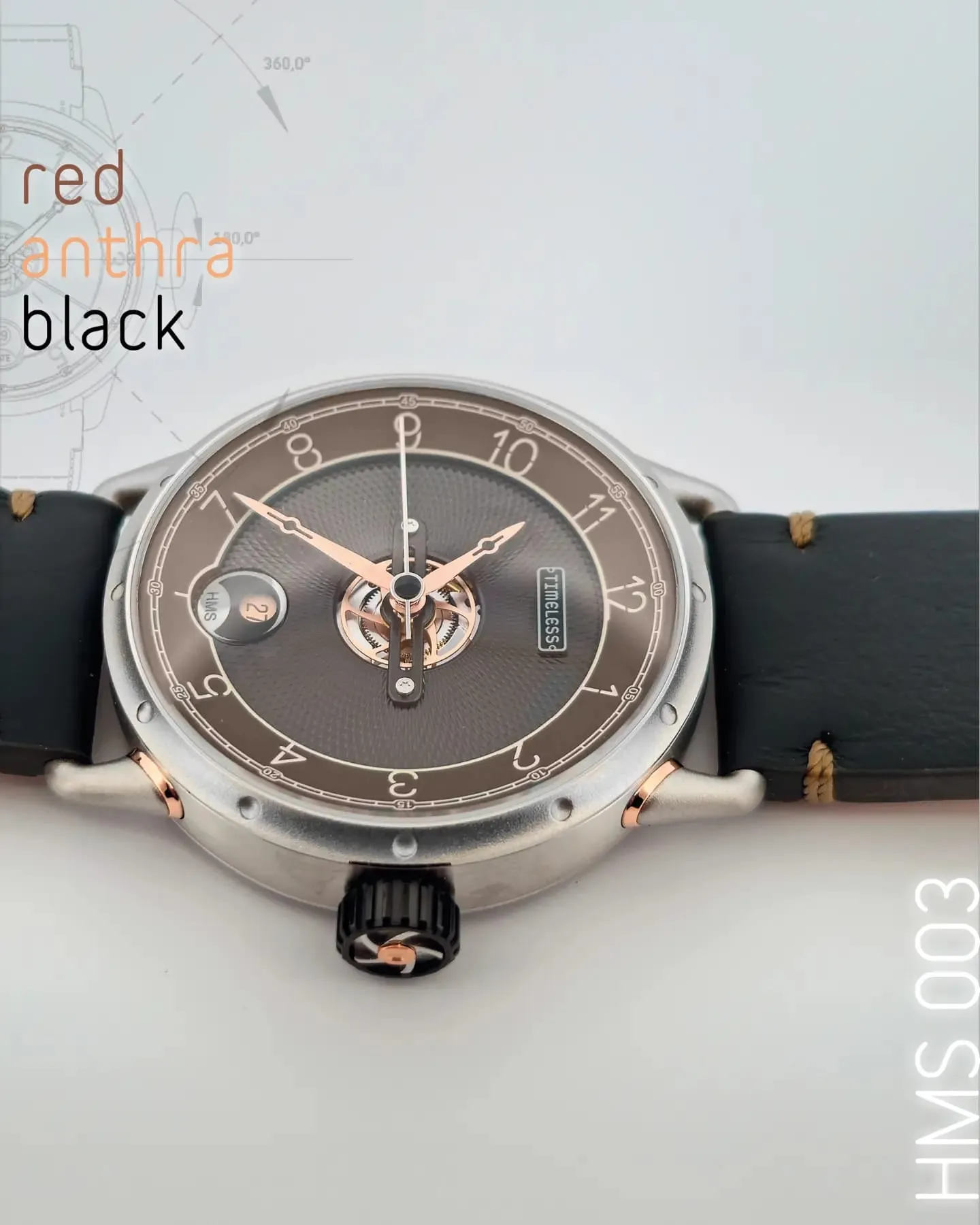 TIMELESS HMS 003 BROWN ANTRACITE DIAL