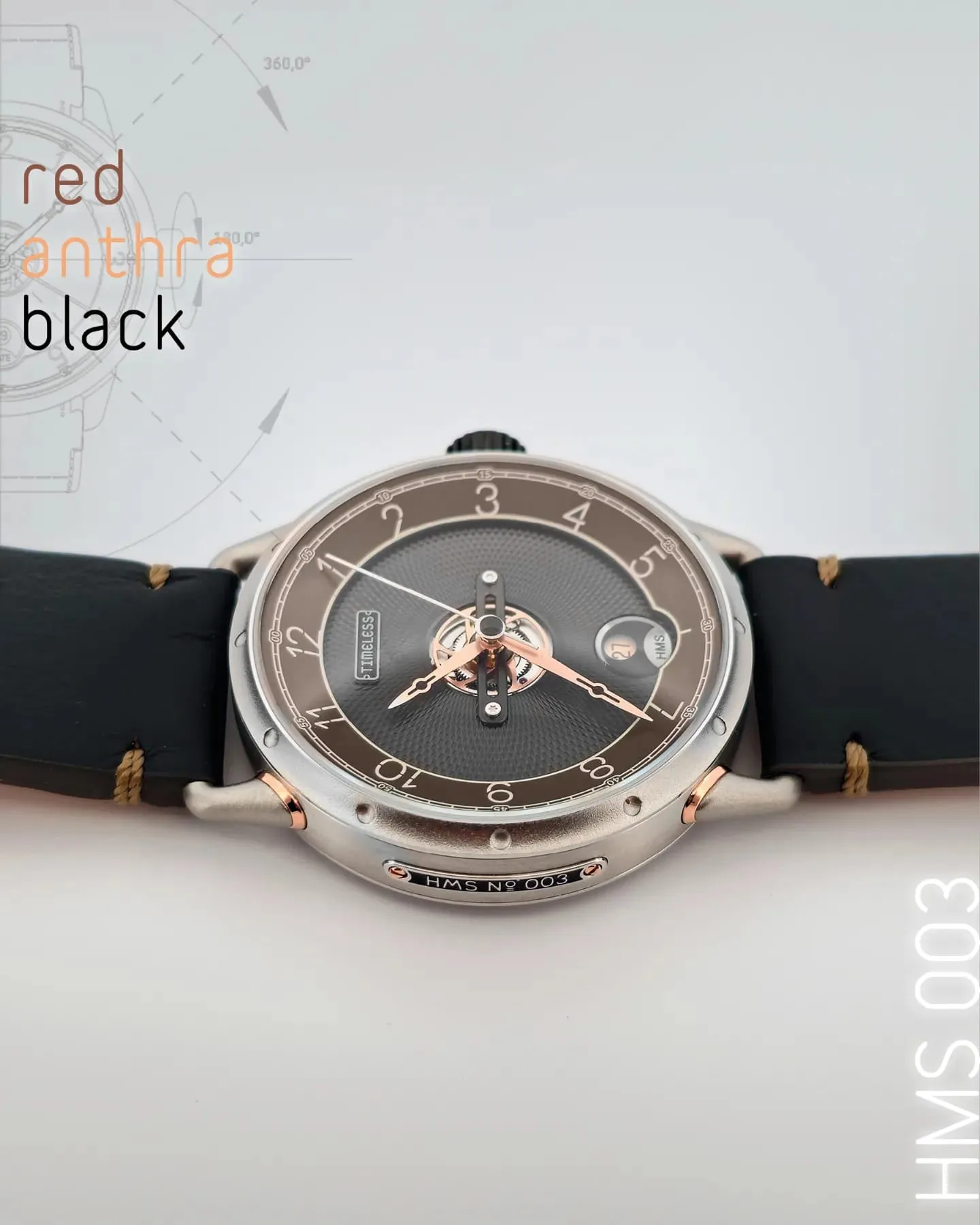 TIMELESS HMS 003 BROWN ANTRACITE DIAL