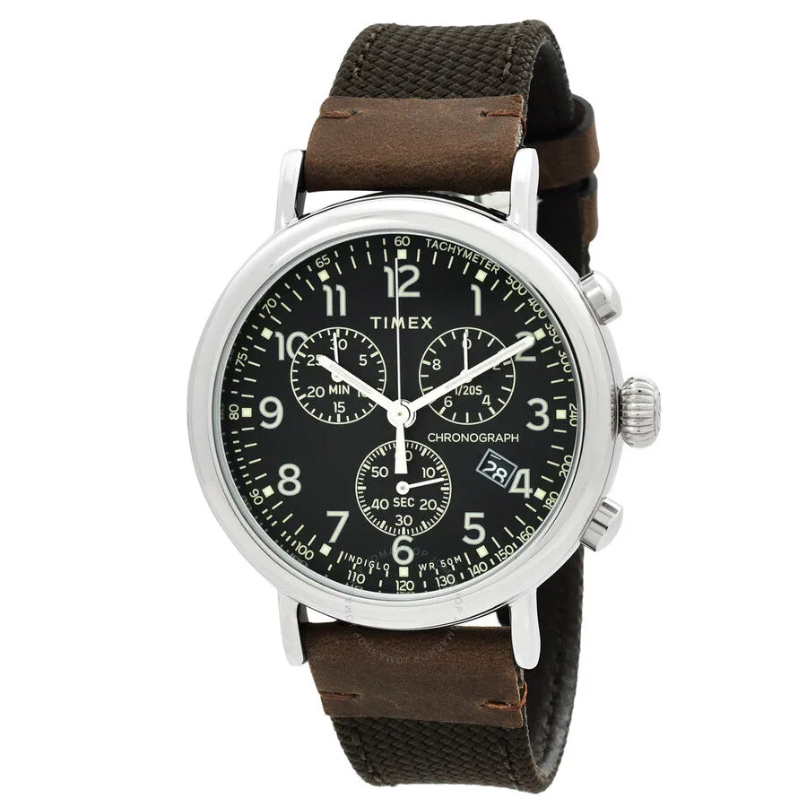 Timex Standard Chronograph Quartz Black Dial Men's Watch TW2U89300