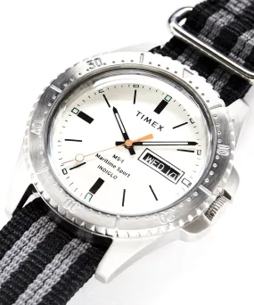 Timex   Todd Snyder Maritime Sport MS1 Watch in Silver 41mm