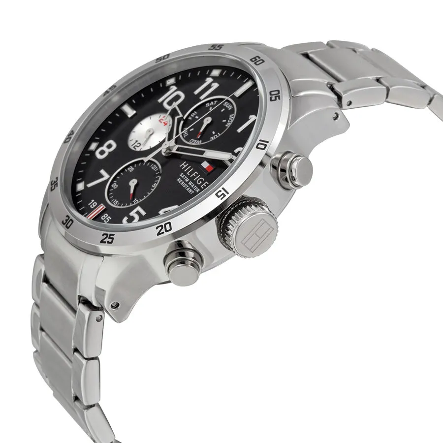 Tommy Hilfiger Multi-Function Black Dial Stainless Steel Men's Watch 1791141