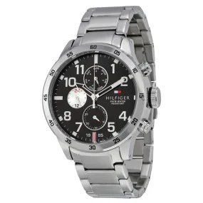 Tommy Hilfiger Multi-Function Black Dial Stainless Steel Men's Watch 1791141