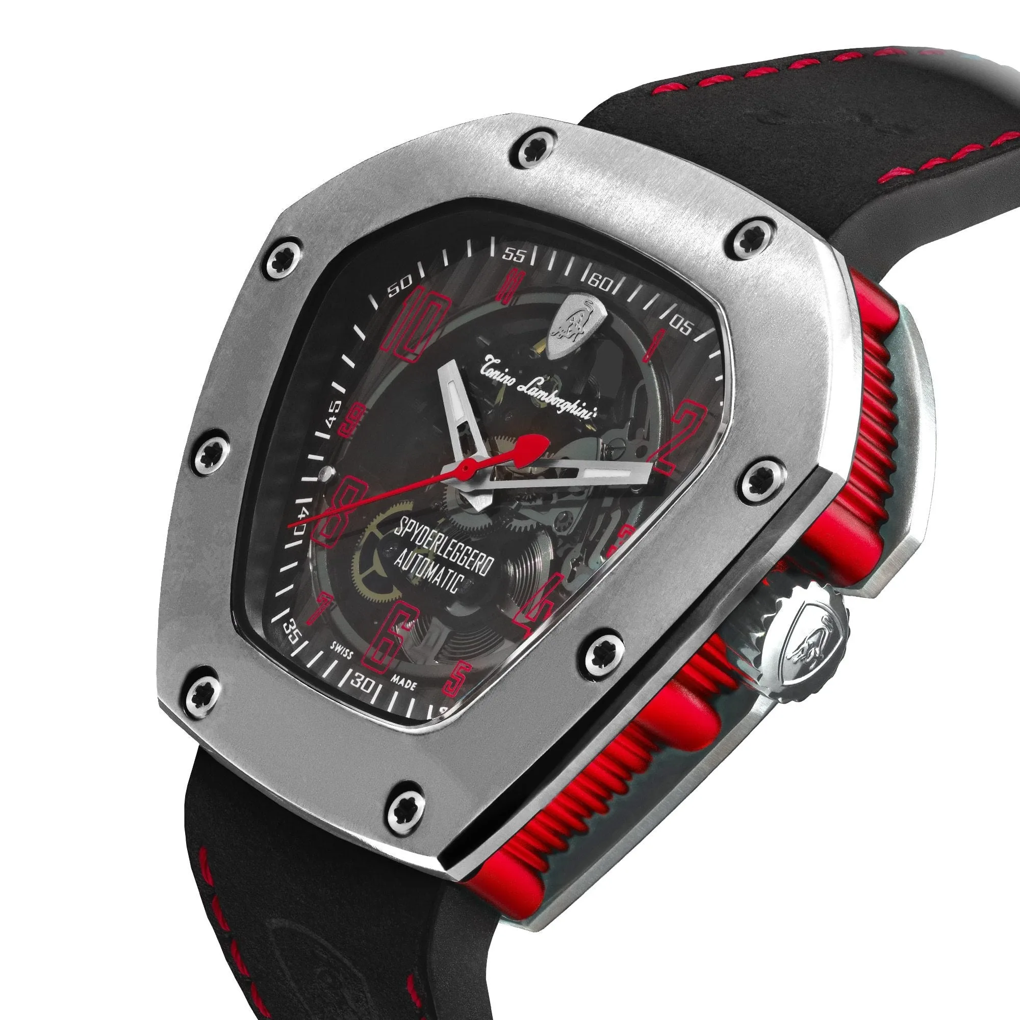Tonino Lamborghini Spyderleggero Skeleton Watch Red TLF-T06-2