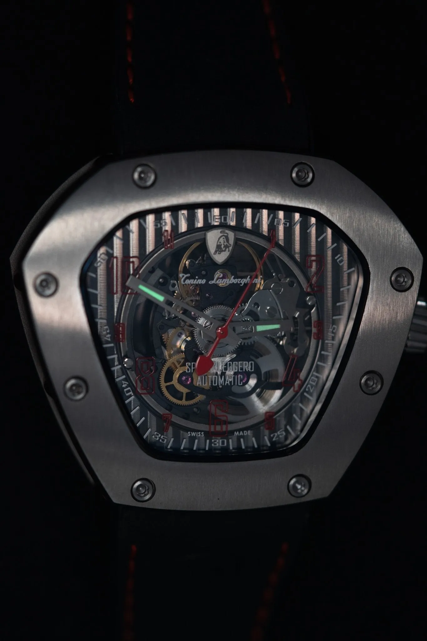 Tonino Lamborghini Spyderleggero Skeleton Watch Red TLF-T06-2