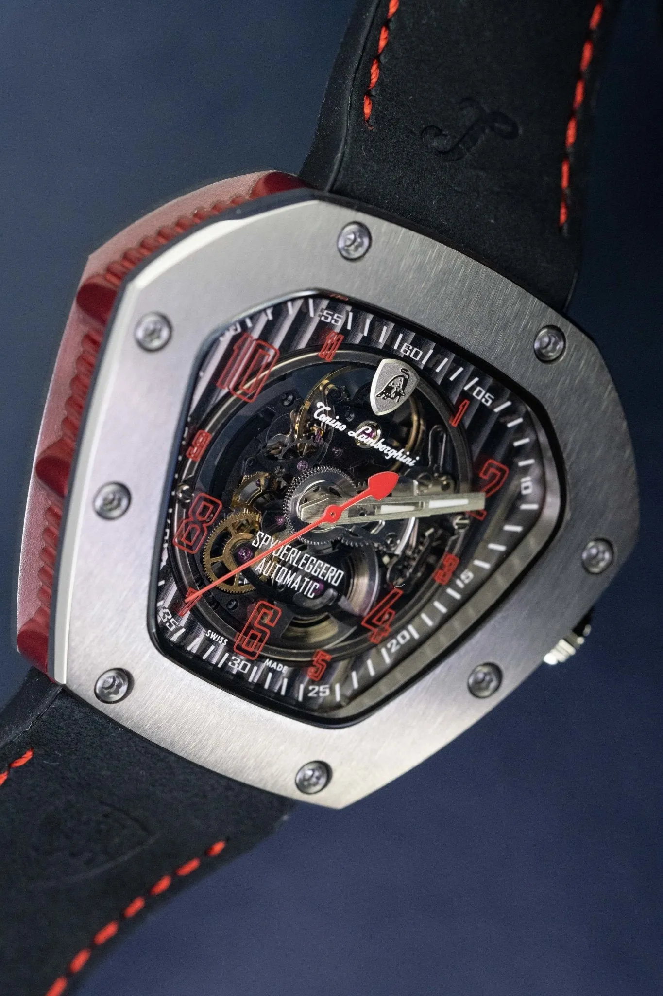 Tonino Lamborghini Spyderleggero Skeleton Watch Red TLF-T06-2