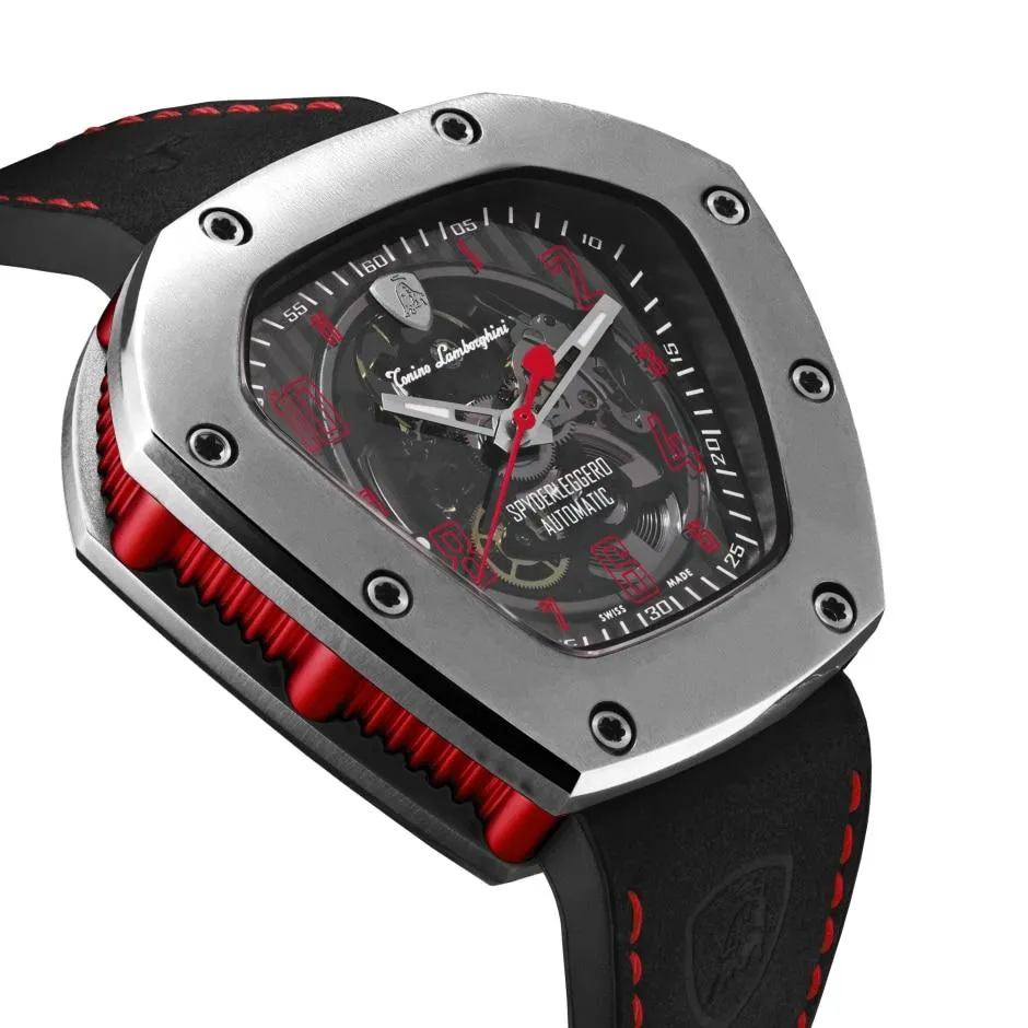 Tonino Lamborghini Spyderleggero Skeleton Watch Red TLF-T06-2