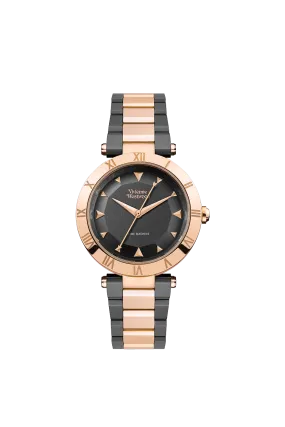 Vivienne Westwood Montagu Black And Rose Gold Tone Ladies Watch
