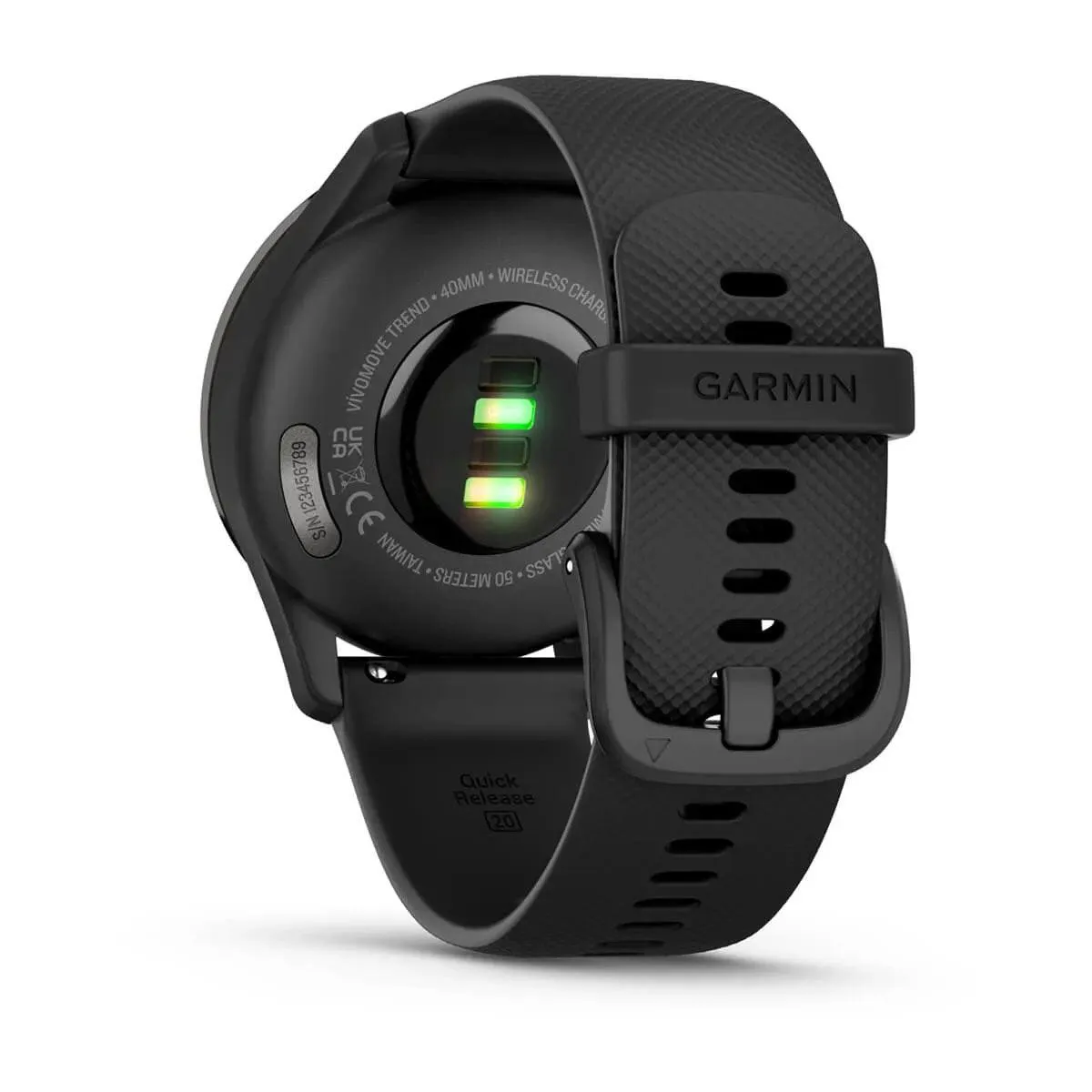 vívomove® Trend - Slate Stainless Steel Bezel with Black Case and Silicone Band - 010-02665-00