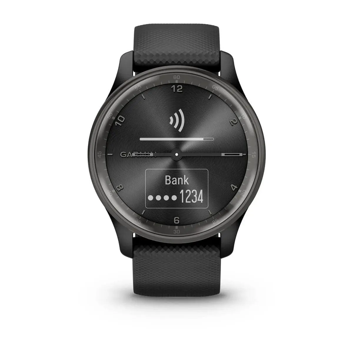 vívomove® Trend - Slate Stainless Steel Bezel with Black Case and Silicone Band - 010-02665-00