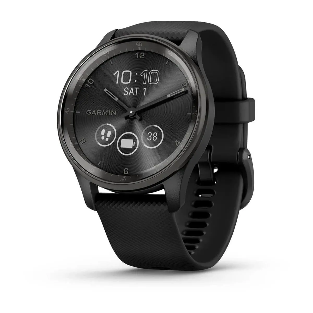 vívomove® Trend - Slate Stainless Steel Bezel with Black Case and Silicone Band - 010-02665-00