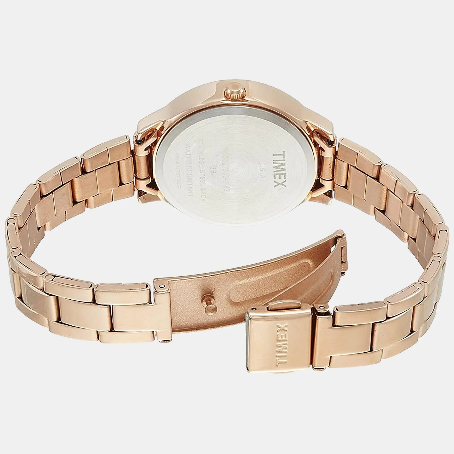 Women Rose Gold Analog Stainless Steel Watch TW000T610