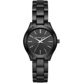 Women's Michael Kors Mini Slim Runway Black Steel Watch MK3587