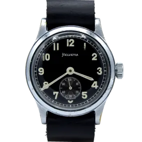 WW2 Helvetia Rare German Military army issue DH Type 2 Wristwatch Cal 82A 1940s