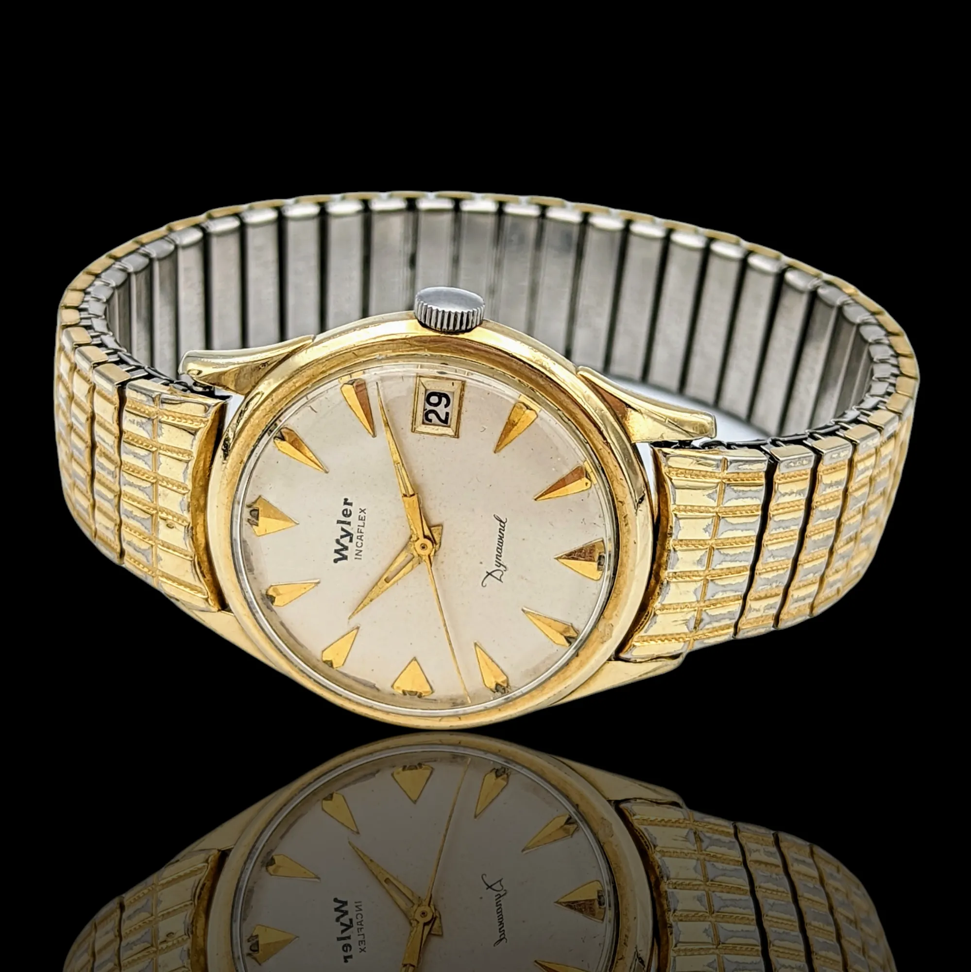 WYLER Incaflex Dynawind Watch 17 Jewels Cal. ETA 2452 Swiss 1950's