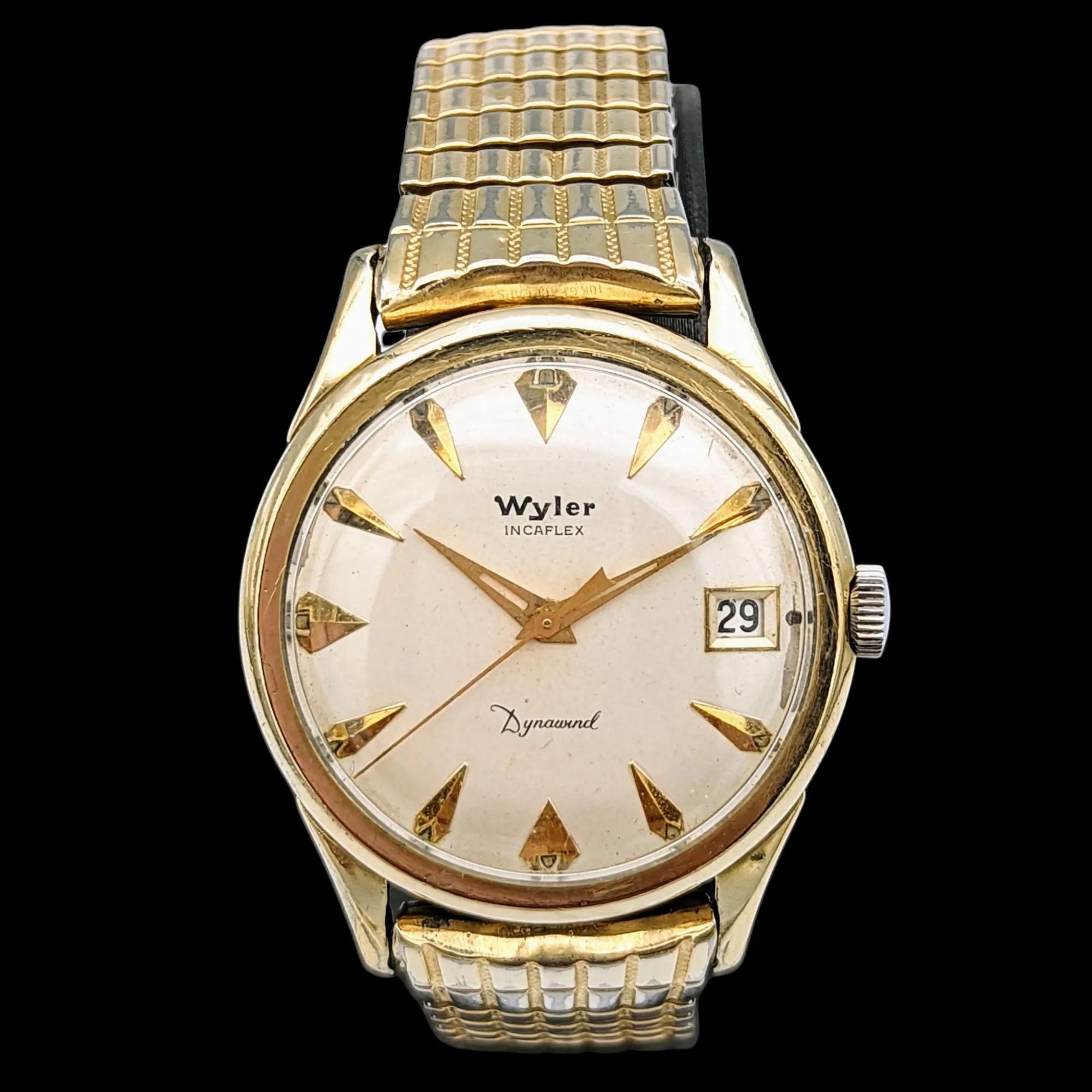 WYLER Incaflex Dynawind Watch 17 Jewels Cal. ETA 2452 Swiss 1950's