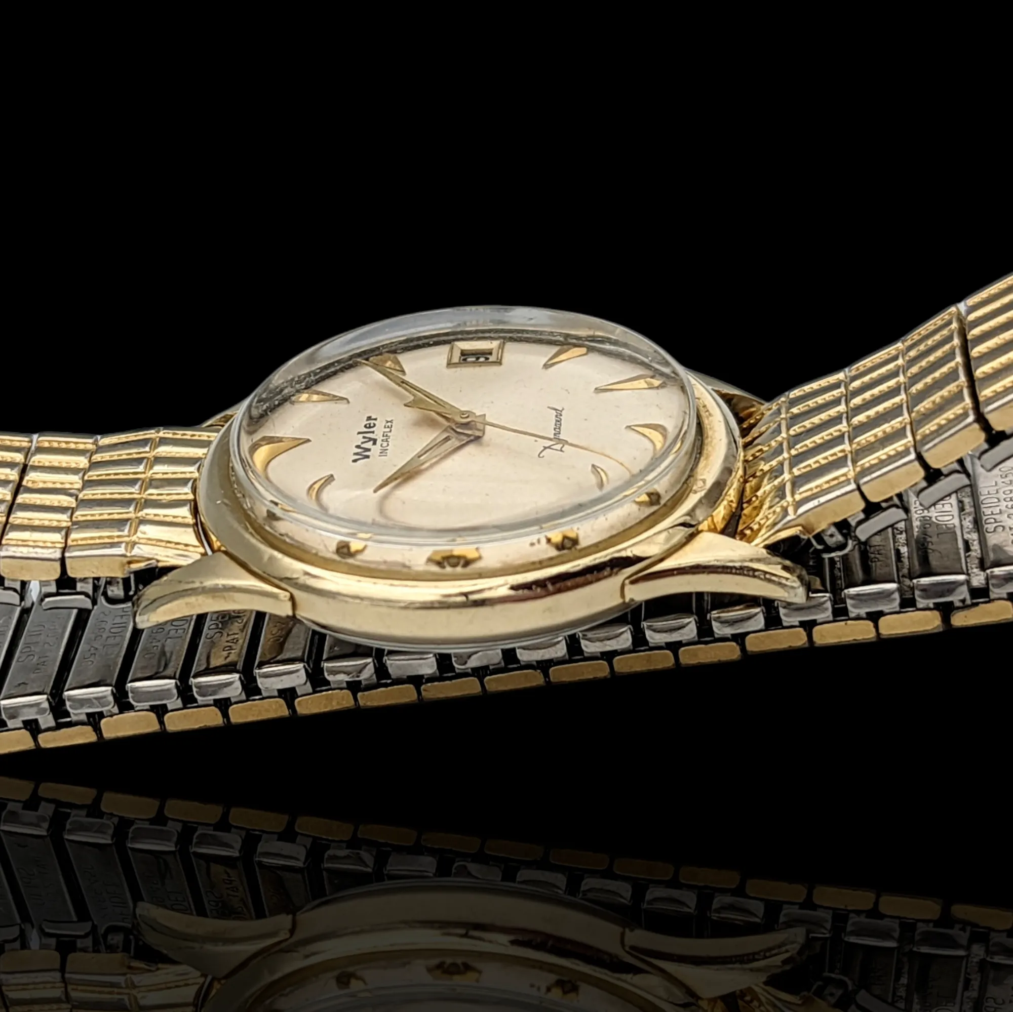 WYLER Incaflex Dynawind Watch 17 Jewels Cal. ETA 2452 Swiss 1950's