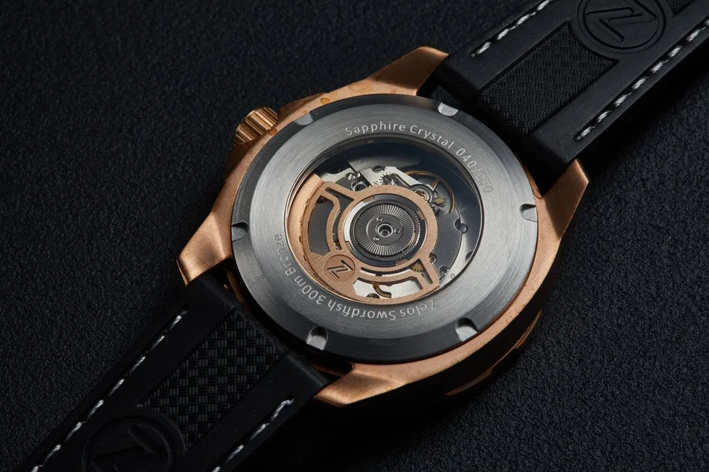 Zelos Swordfish Bronze Cobalt Blue ETA 2892