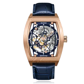 ZEROO M1D Damascus Steel THE AURIGA SKELETON MECHANICALAUTOMATIC WATCH FOR GENTS - ZM001DRBL