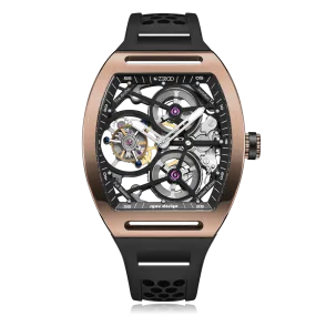 ZEROO T4 THE ARCHER FULL SKELETON TOURBILLONMANUAL TOURBILLON WATCH FOR GENTS - ZT004RBK
